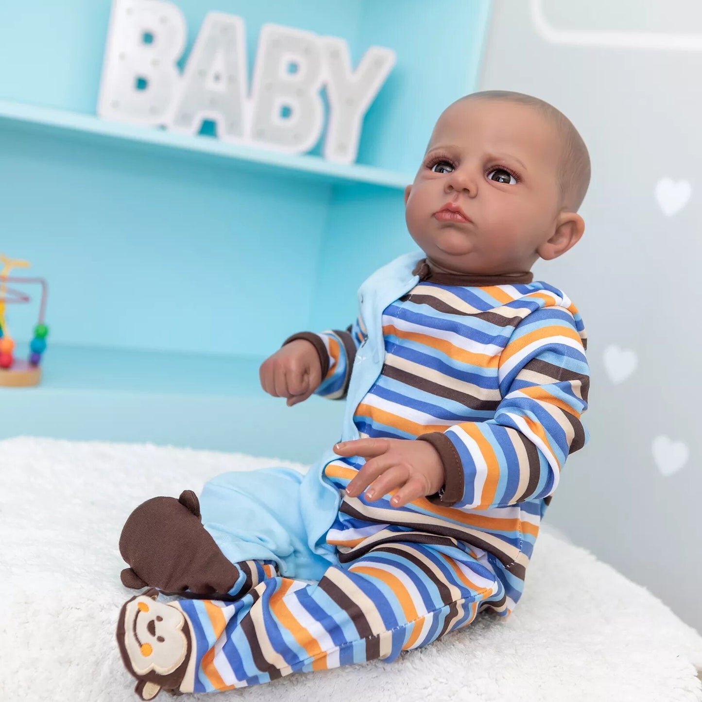 Bébé Reborn Garçon Noir- Ayoub