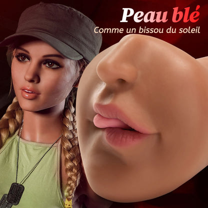 Ivy - Brune Chatte de Poche sexe oral masturbateur réaliste 2 modes de vibration