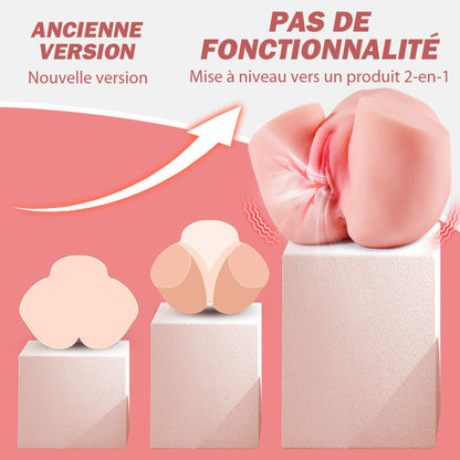 HERA - Poupée sexuelle avec vibration & fonction d’aspiration – Expérience d’oral réaliste, 6 modes de vibration et 3 modes d’aspiration, matériau TPE