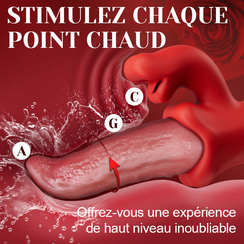 Vesper - Vibrateur langue profonde pour un plaisir prolongé avec 10 mouvements ondulatoires