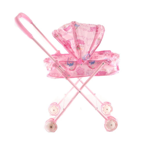 Poussette pour Bébé Reborn Rose imprimés