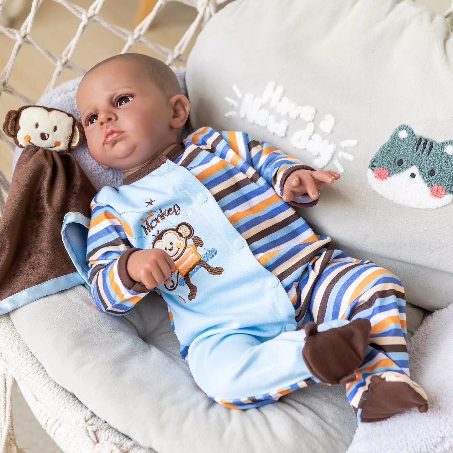 Bébé Reborn Garçon Noir- Ayoub