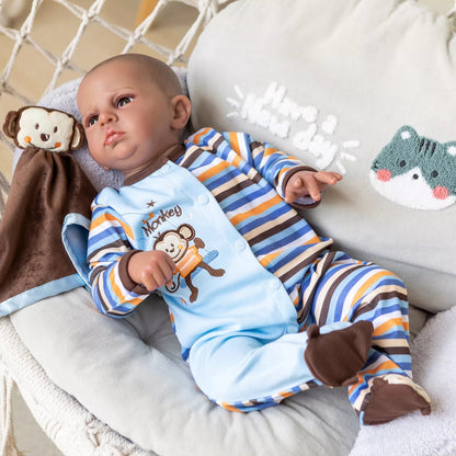 Bébé Reborn Garçon Noir- Ayoub