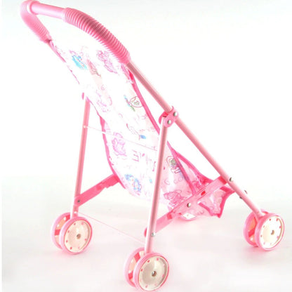 Poussette pour Bébé Reborn Rose écritures